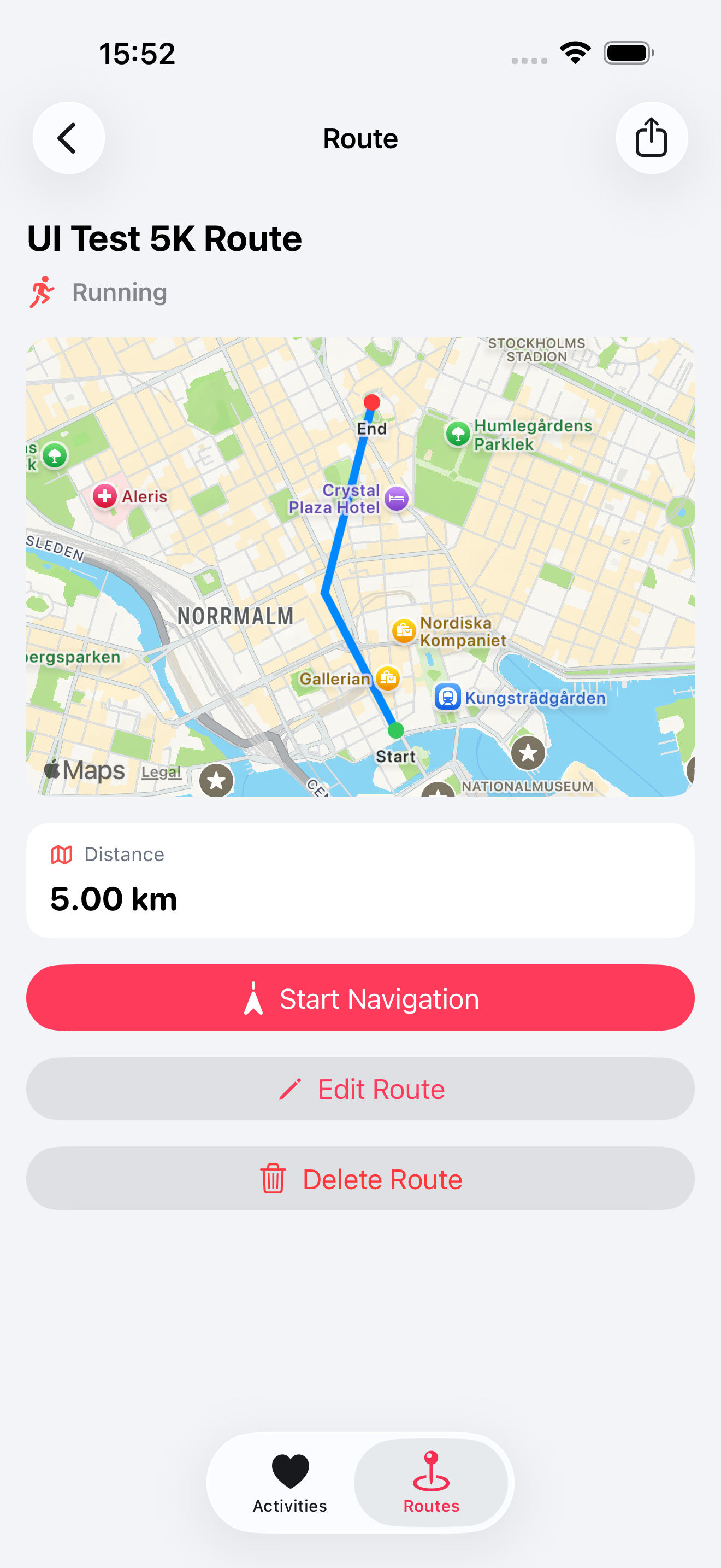 Route detail